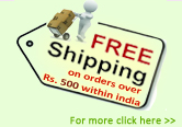 FREE SHIPPING : on online orders over Rs. 500 within India 