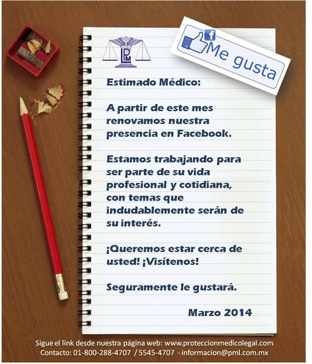 Proteccion Medico Legal en FaceBook