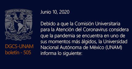 La UNAM informa- Boletín DGCS-UNAM-505