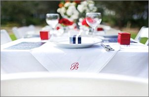 Monogrammed Linen Dinner Napkin Monogrammed Linen Dinner Napkin