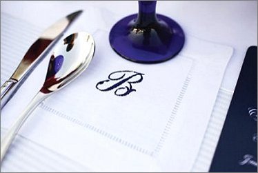 Monogrammed Cocktail Napkin Monogrammed Cocktail Napkin