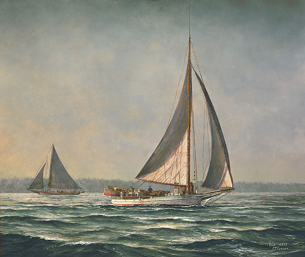 Skipjacks in Tangier Sound