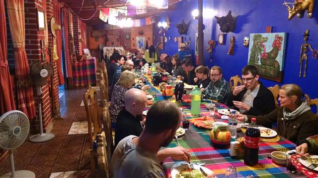Evening Dinner at Teotihuacan Evening Dinner at Teotihuacan