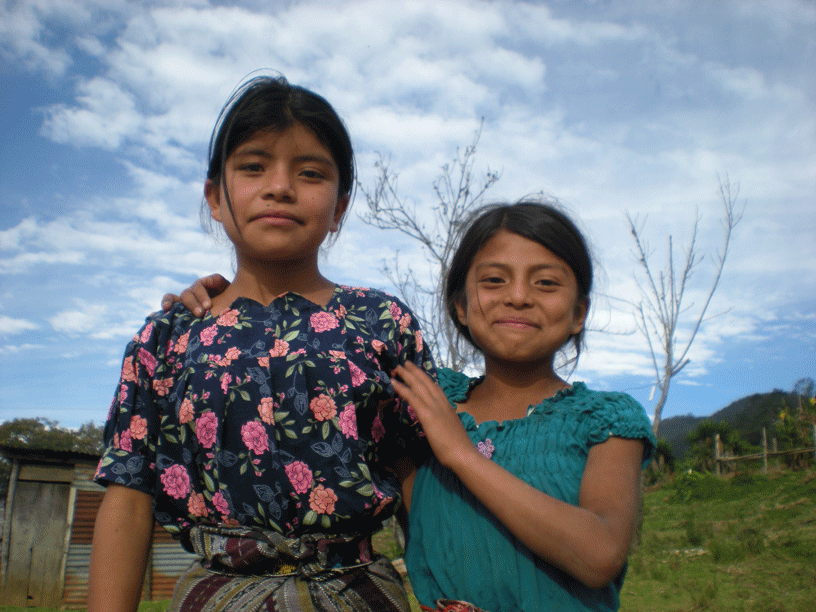 Guatemalan Girls Standing Tall, ArtCorps Artist Elena Rodriguez, World Neighbors