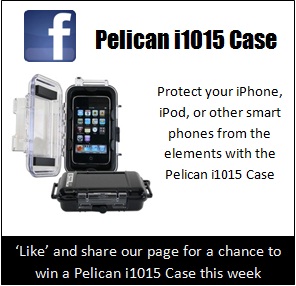 PelicanCasesForLess.com is on FaceBook.  'Like' our page and be entered for a chance to win a Pelican i1015 Case.