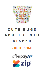 Cute Bugs Adult Cloth Nappy