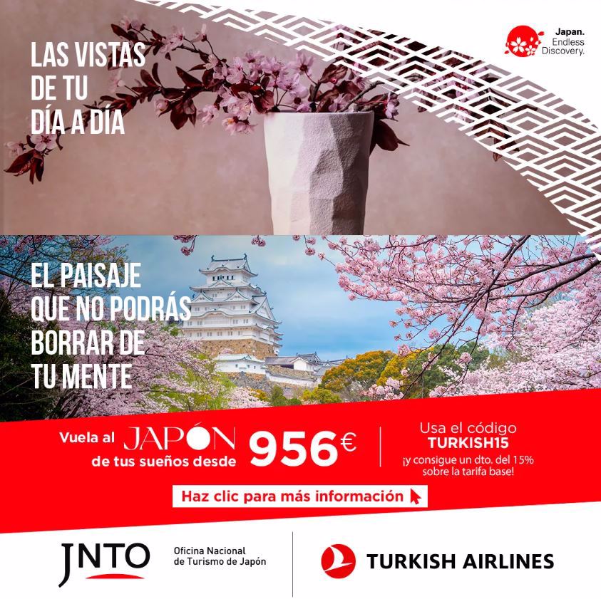 JNTO Madrid y Turkish Airlines lanzan una campaña conjunta de vuelos