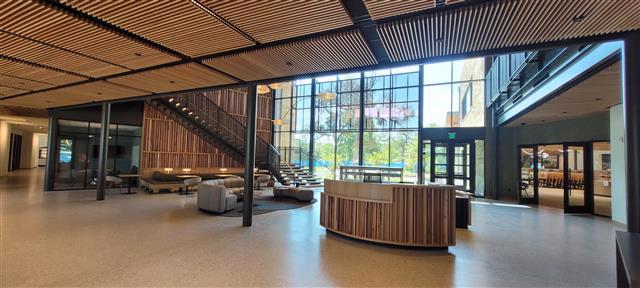 The front lobby of the new Cedar Park Public Library