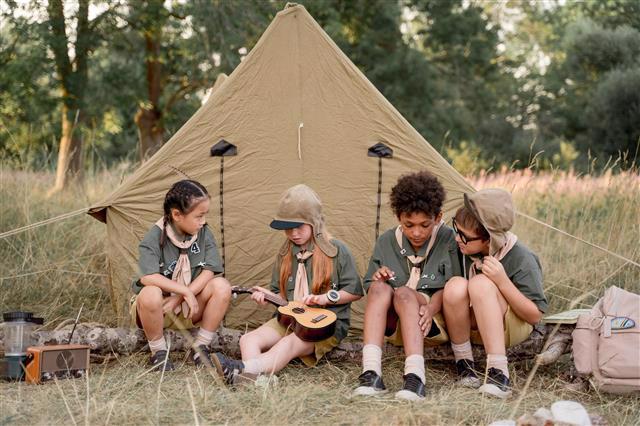 Photo by cottonbro studio: https://www.pexels.com/photo/multiracial-kids-sitting-beside-tent-9303753/