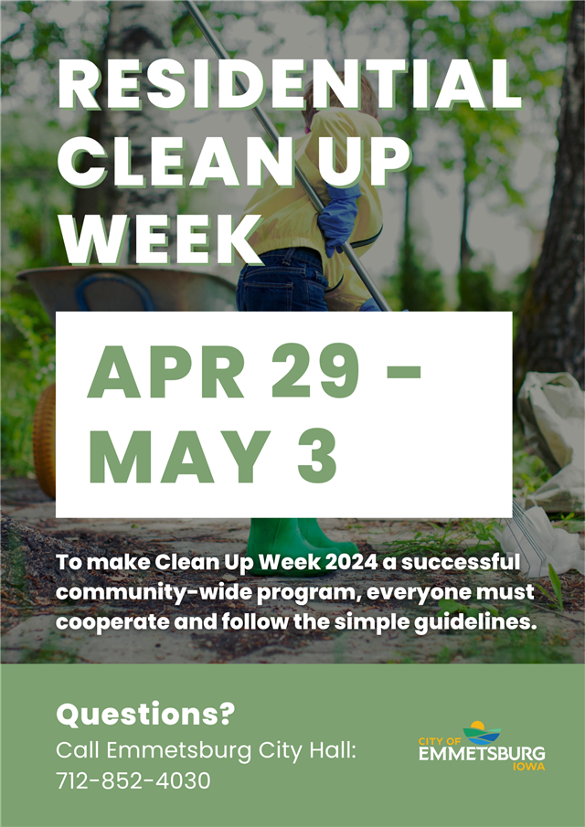 Residential clean-up week flyer