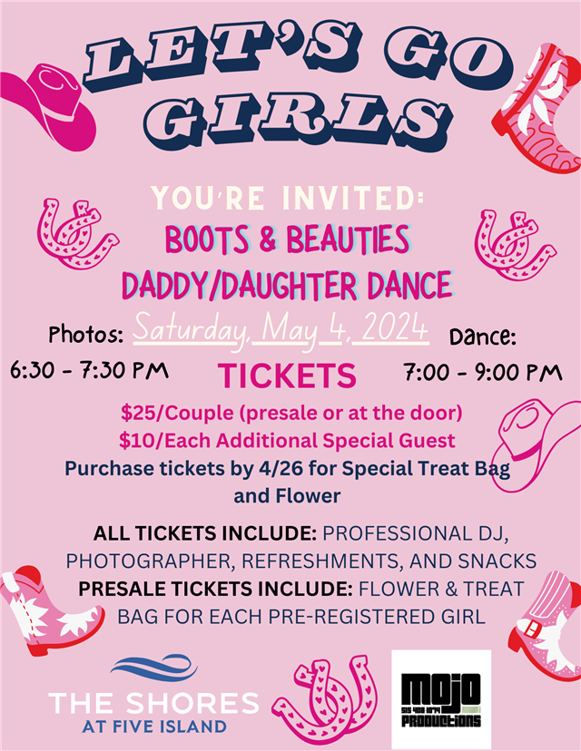 Daddy Daughter Dance event flyer