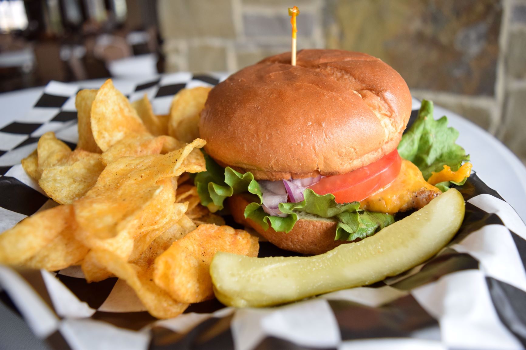 Photo of grilled chicken sandwich at Dockside Lounge
