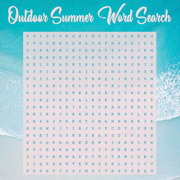 Download summer activities themed word search puzzle.