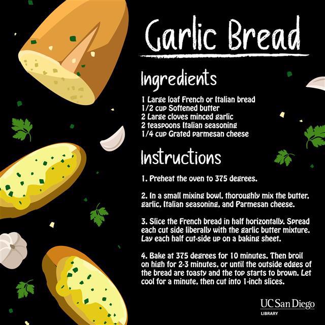 Link to Garlic Bread recipe; recipe written below