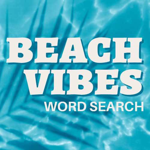 Download beach themed word search