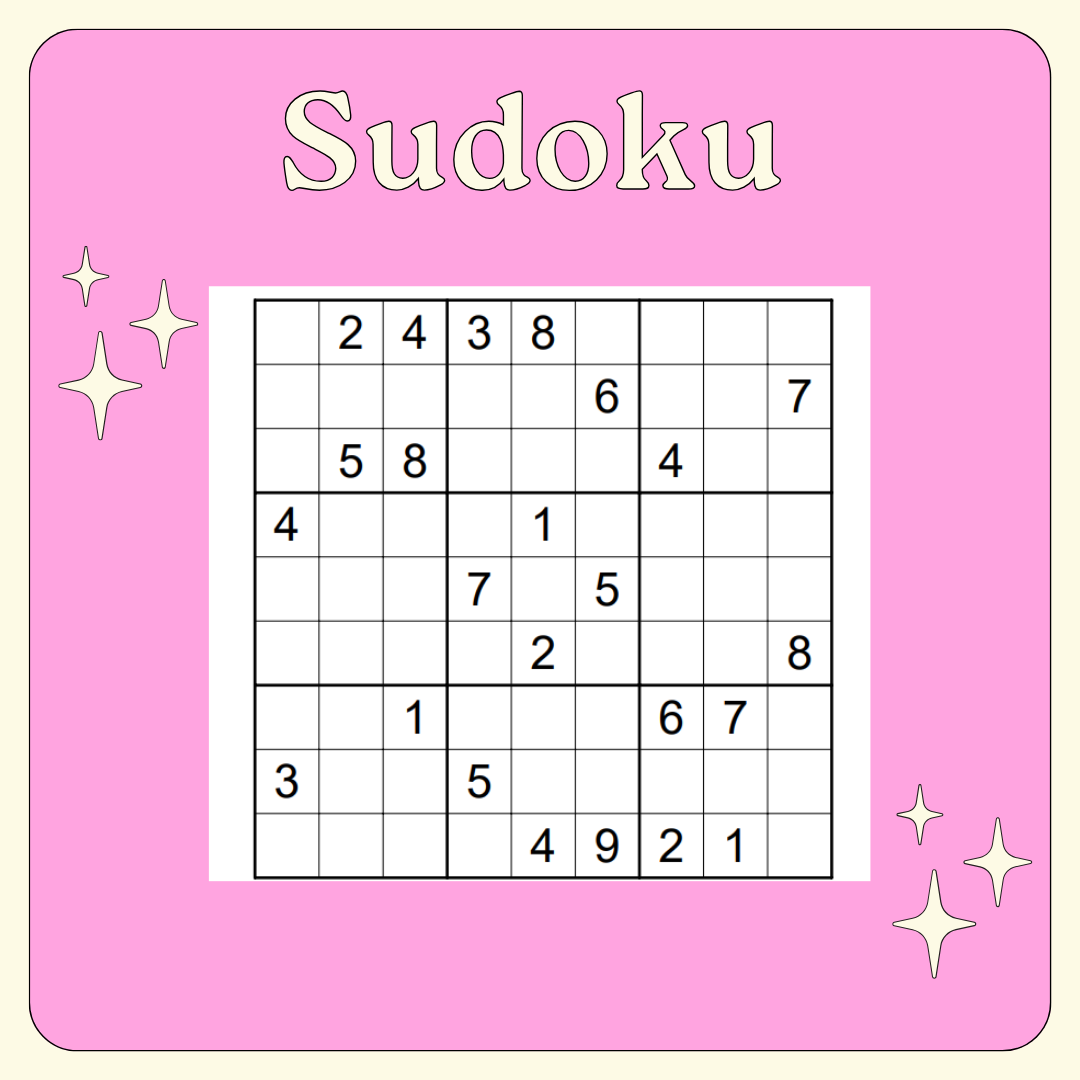 A pink sudoku puzzle.