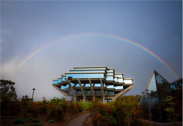 A photo of Geisel Library.