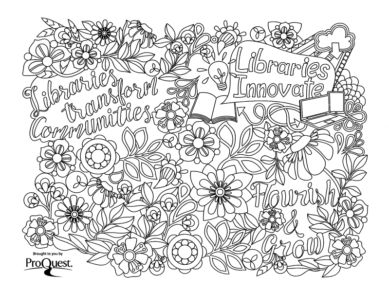A coloring page of spring flowers.