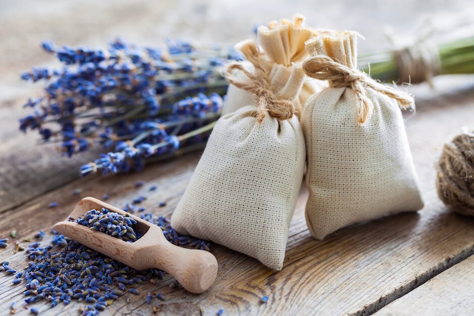 A picture of lavender sachets.
