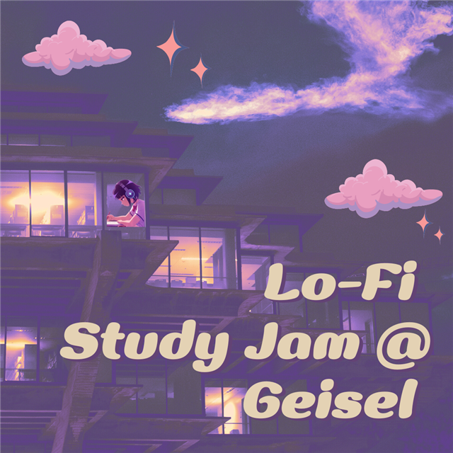 A graphic of Geisel promoting Lo-fi event.