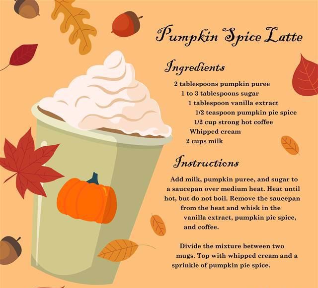 A pumpkin spice latte recipe.