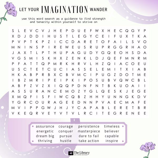 An imagination themed word puzzle.