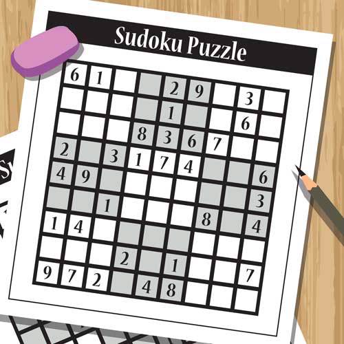 A graphic of a sudoku puzzle.