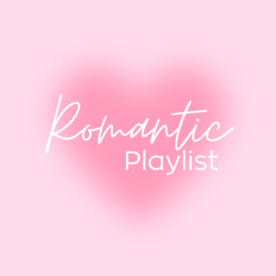 A graphic of a heart for a romantic playlist by spotify.