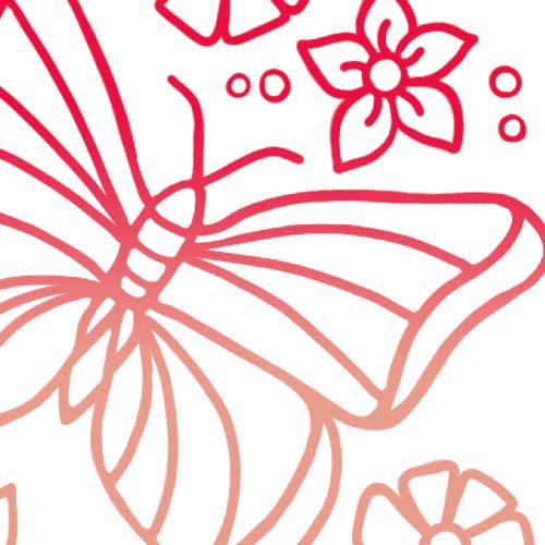 A coloring page of butterflies.