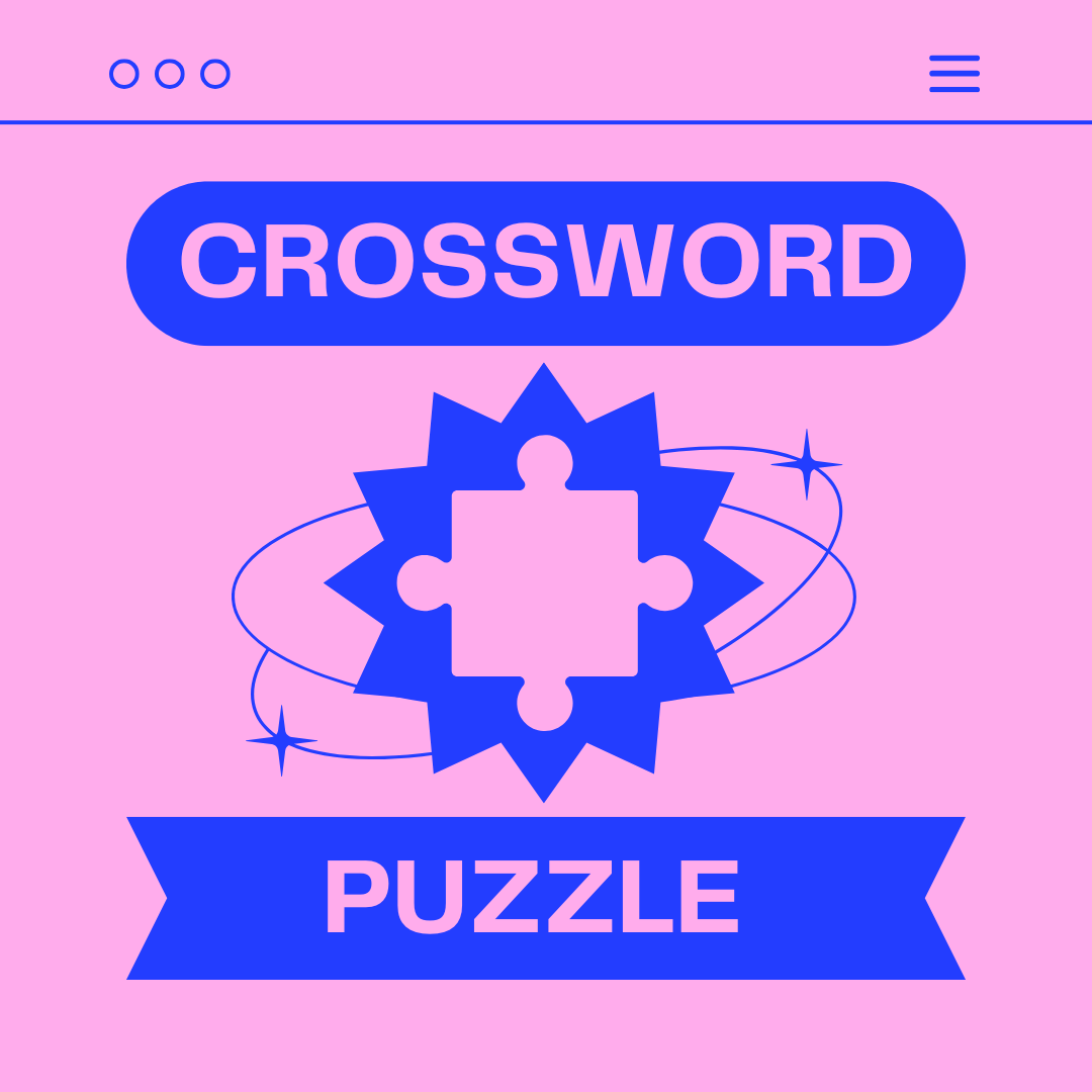 A graphic that says crossword puzzle.