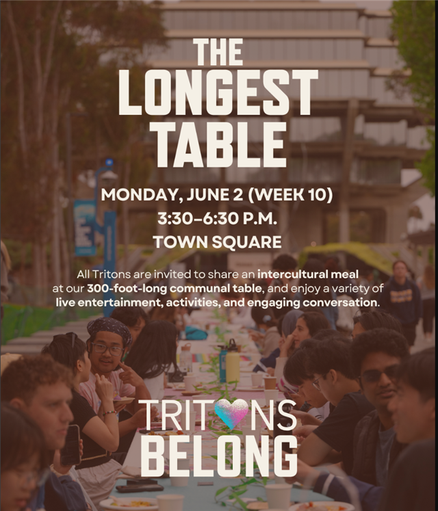 A photo of people eating dinner on Library walk.