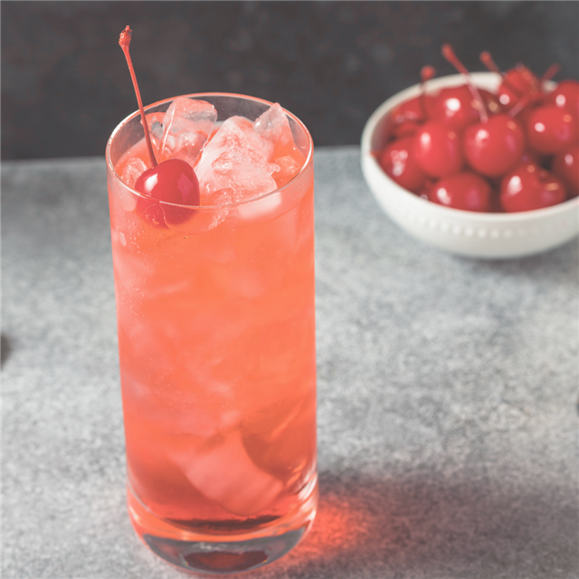 A photo of a shirley temple.