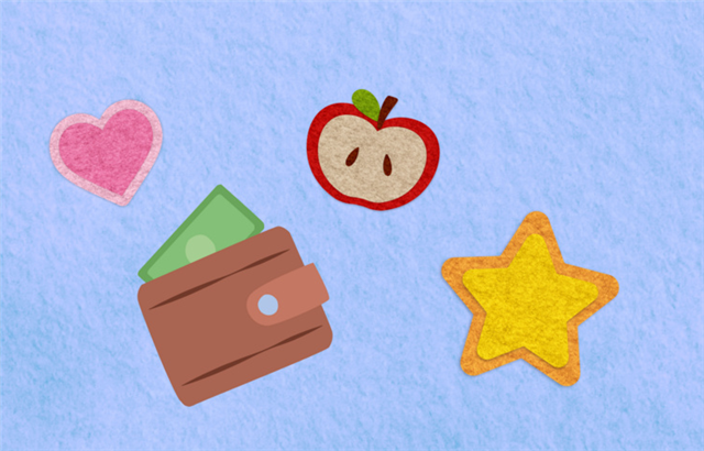 A graphic of felt shapes.