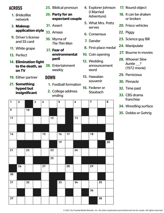 a crossword puzzle