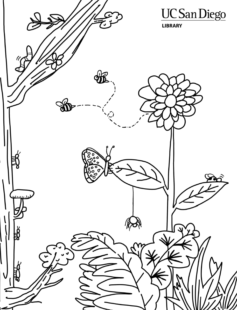 A "Bugs Life" themed coloring page.