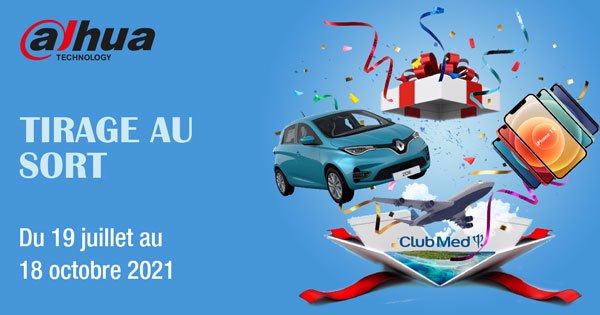 Maintenant nous tirons au sort 3 cadeaux pour des achats supérieurs à 3 000 € HT Dahua et Imou !