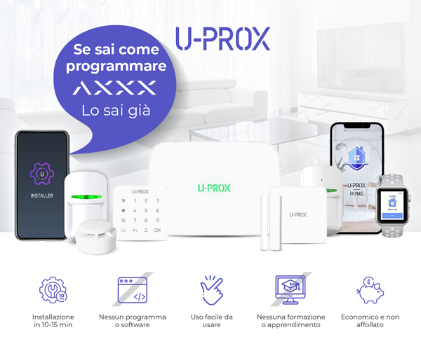 U-PROX è il nuovo prodotto antintrusione ultra facile da configurare