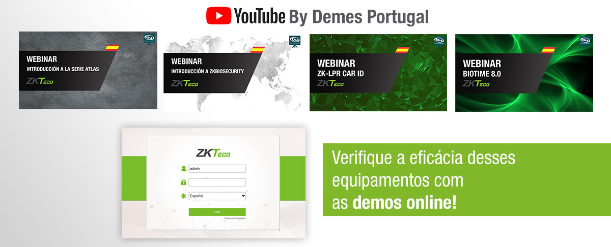 Os webinars ZKTeco estão agora disponíveis em nosso canal no YouTube!