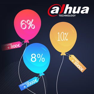 ¡Obtenga bonos DAHUA por las compras de +800€ sin IVA!