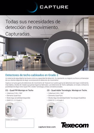 DETECTORES DE TECHO CAPTURE