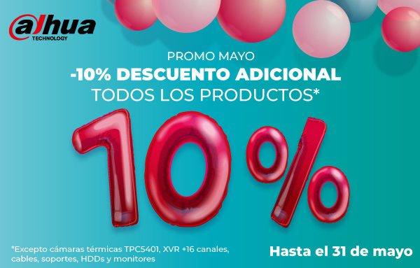 ¡10% dto. adicional en productos DAHUA!