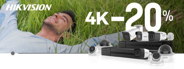 20% de desconto em câmeras e gravadores 4K Hikvision HiWatch!