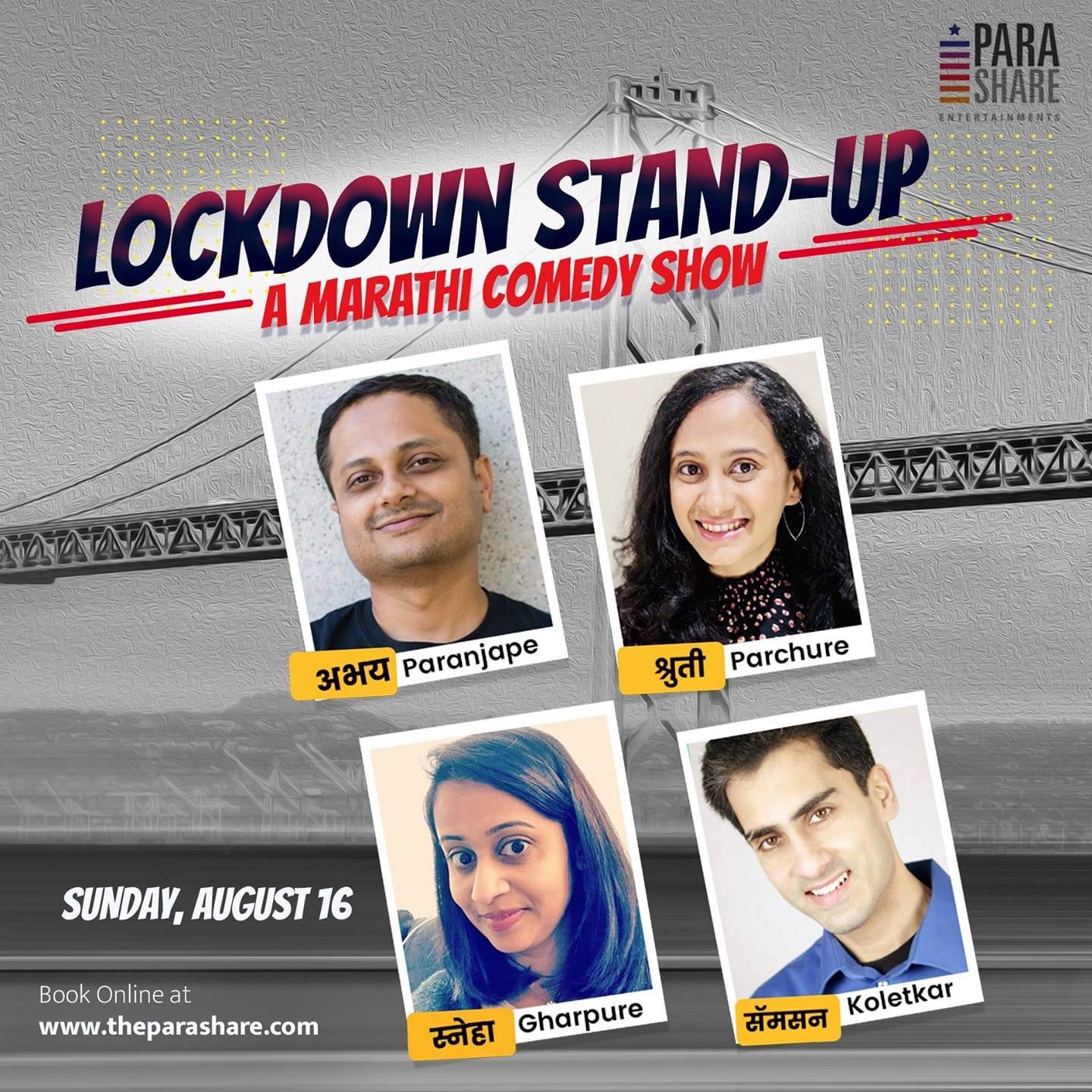 Lockdown Stand-Up Marathi Show Flyer