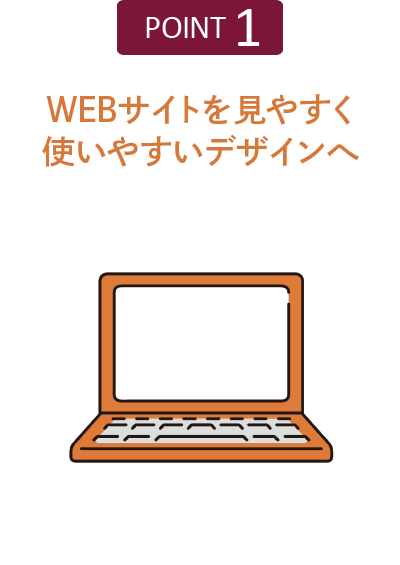 ポイント１WEBサイトを見やすく使いやすいデザインへ