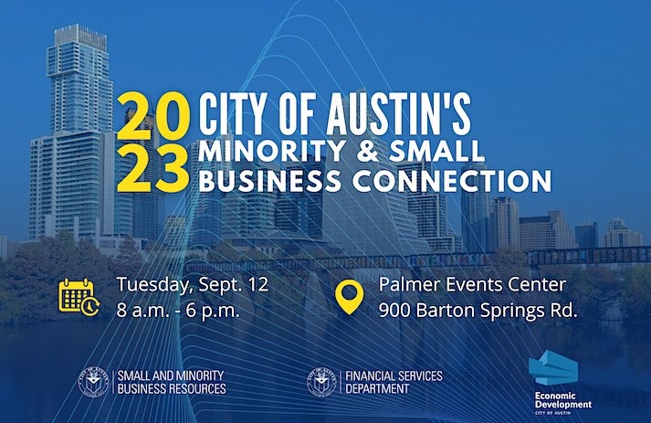 On an orange background, the logo reads 'Austin Vida September Cultura Guide' [the 'i' in Vida is a butterfly]