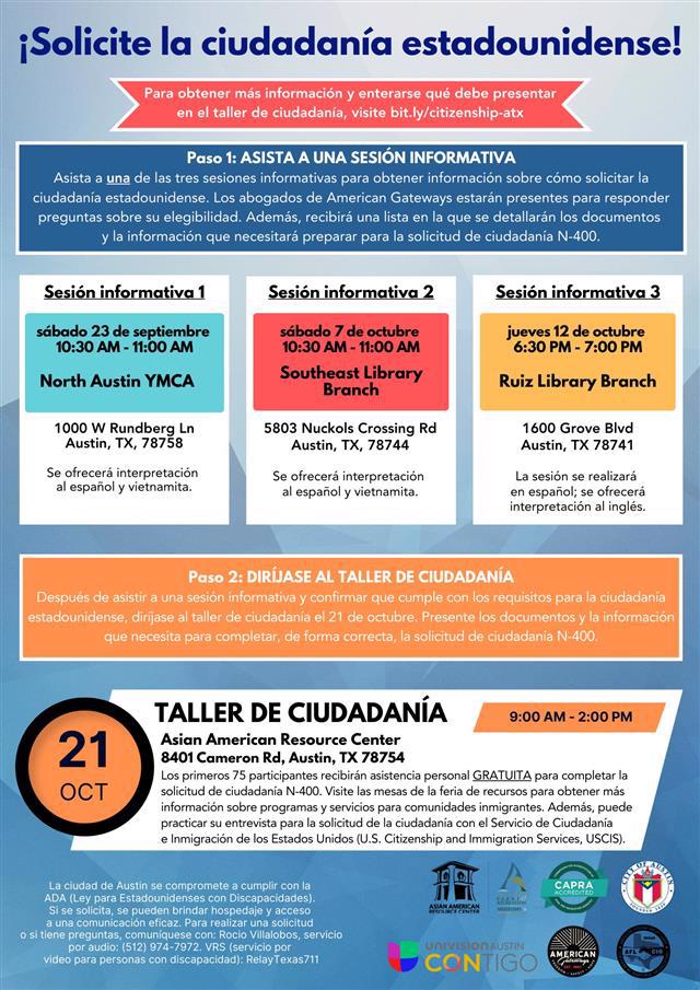 Citizenship flyer in Spanish