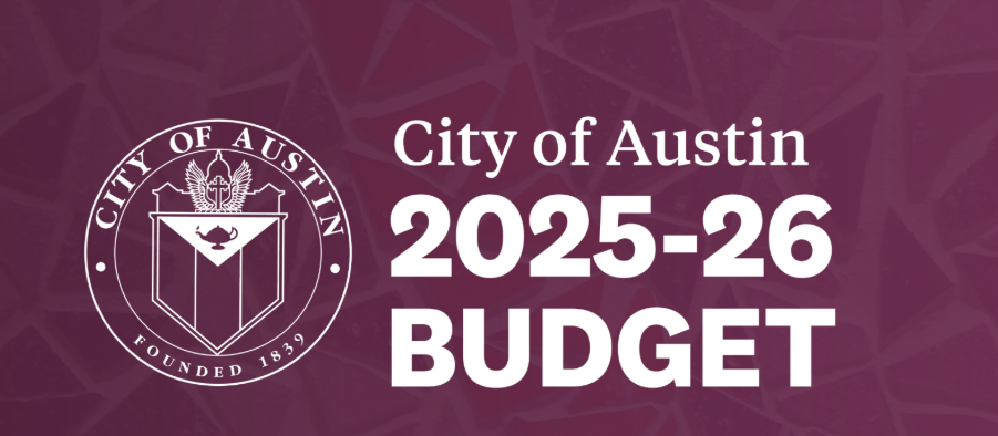 Photograph of a mural titled “The Sisterhood of Two Hearts” displayed on the exterior wall of Mexic-Arte Museum. The artwork features vibrant, colorful depictions of cultural unity between Austin, Texas, and Saltillo, Mexico. Artists: Ana Sofia and Chous. Photo by Lori Renteria. Text overlay says “The Creative Reset” with a City of Austin seal.