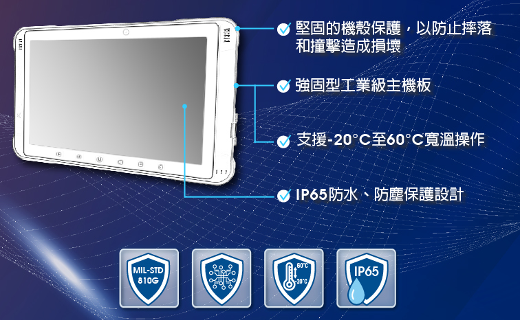 強固型機殼以及IP65防水保護設計