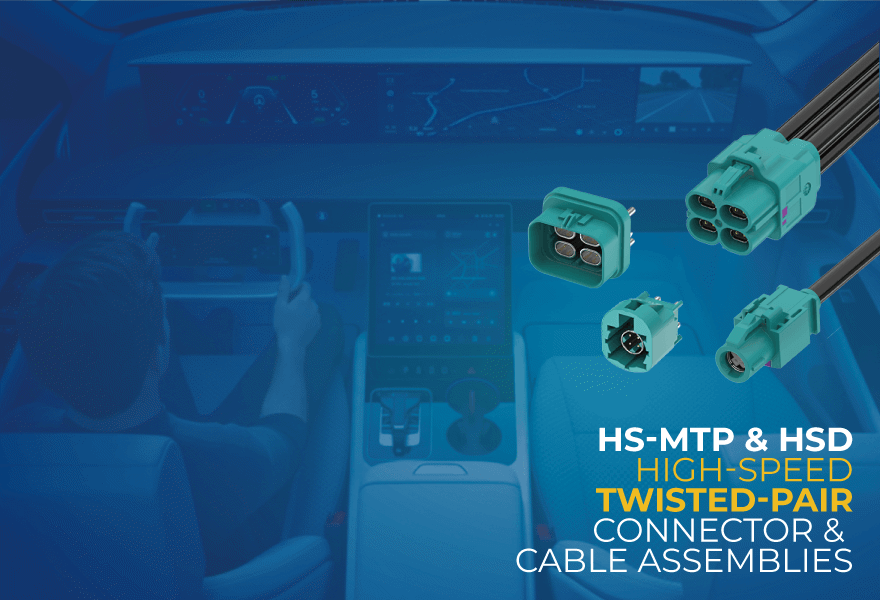 ATTEND Intors Automotive-Grade HS-MTP and HSD Connectors for ADAS and Multi-Gigabit Ethernet