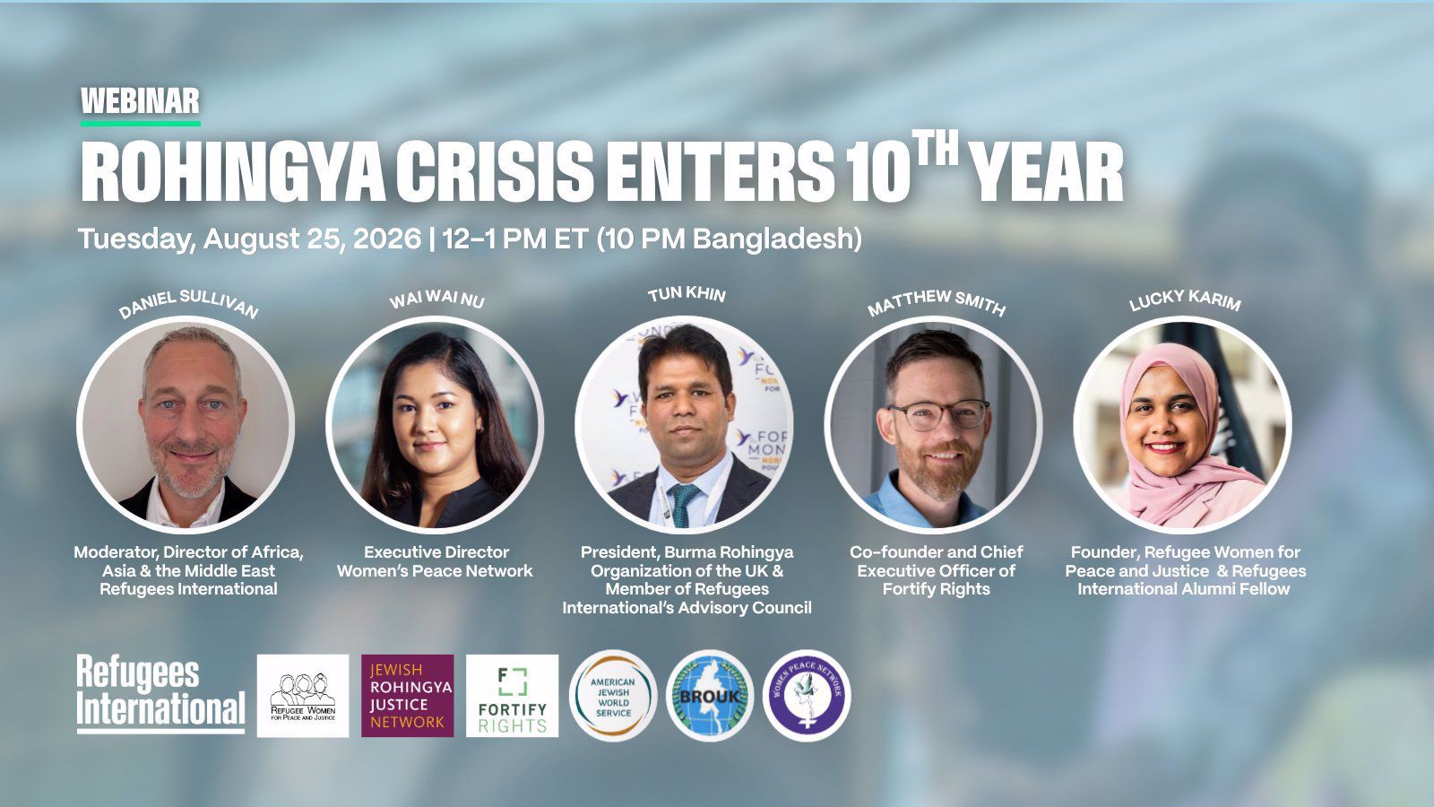 WEBINAR ON ROHINGYA CRISIS